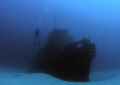   Rozi tug boat. Artificial reef off Cirkewwa north coast Malta.Olympus 5060wzInon UWL 100 lensF5.61160ISO 200 boat Malta. Malta F5.6 F56 F5 1/160 1160 160  
